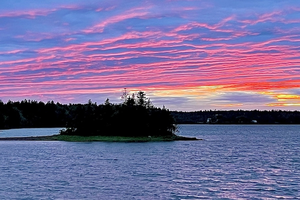 Gorgeous sunset view from the living room!