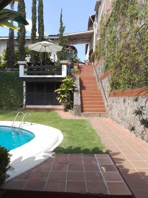 Outdoor pool, open 10:30 AM to 8:00 PM, free pool cabanas