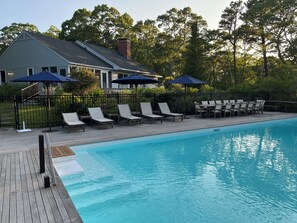 Outdoor pool, a heated pool