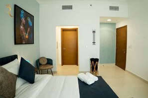 1 bedroom, desk, soundproofing, iron/ironing board