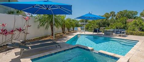 Outdoor pool, a heated pool