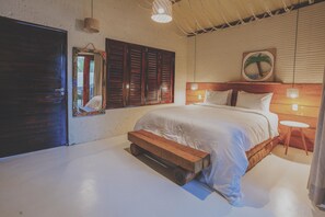 Deluxe Chalet, 1 King Bed, Private Pool, Lagoon View | 1 bedroom, premium bedding, down comforters, minibar