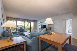 Suite, 2 Bedrooms, Non Smoking | Living area | TV, DVD player