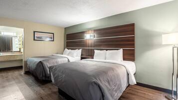 Premium bedding, memory-foam beds, desk, blackout curtains