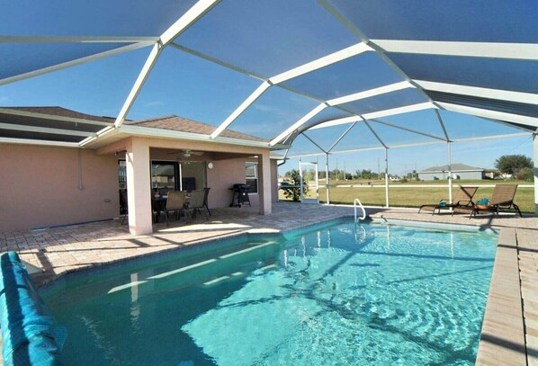 A heated pool
