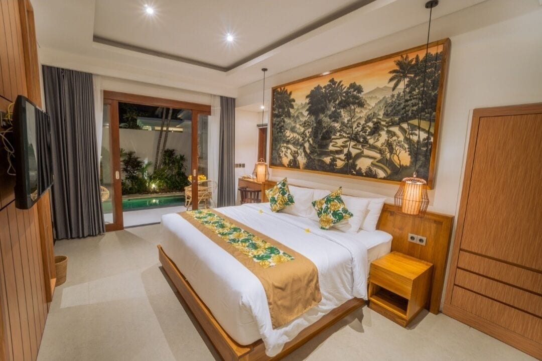 Deluxe villa, 1 slaapkamer, privézwembad | Een kluis op de kamer, een strijkplank/strijkijzer, gratis wifi