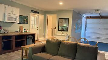 Smart TV, video games, foosball, books