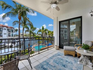 Terrace/patio - Waterfront, spacious, luxury condo in amenity-rich Naples Bay Resort in the heart of downtown! (Naples)