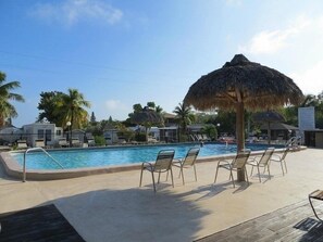 Outdoor pool, a heated pool