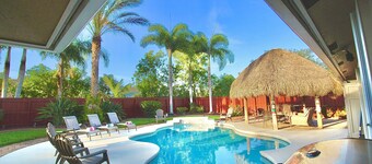 Tiki Place - 4 BR, Private Heated Saltwater POOL and Tiki Bar
