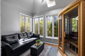 TV, fireplace, video games