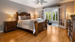 Desk, iron/ironing board, travel crib, WiFi (free)