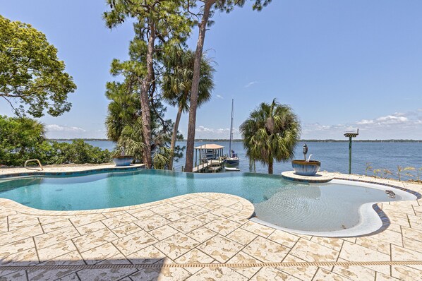 Outdoor pool, a heated pool