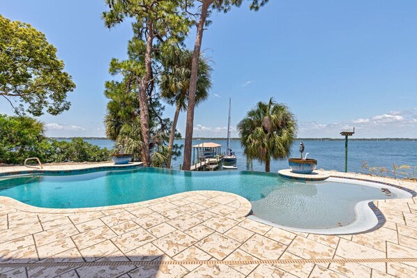 Outdoor pool, a heated pool