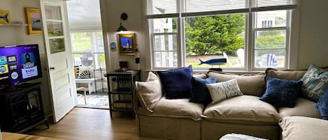 Smart TV, fireplace