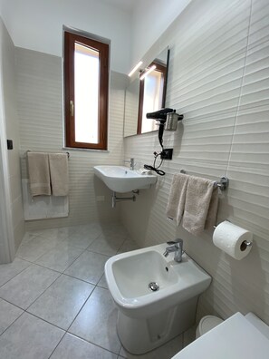 Hiustenkuivaaja, pyyhkeet, saippua, sampoo