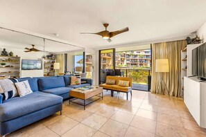 Smart TV - Makahuena 1204 – A/C, Partial Ocean View, 1-Level (Koloa)