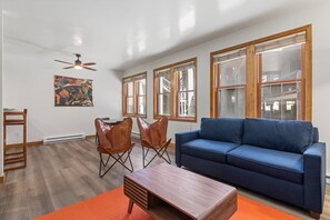 TV, fireplace - Updated Modern In-Town Condo | Pool | Hot Tub (Durango)