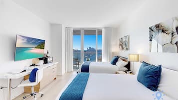 Desk, iron/ironing board, travel crib, WiFi