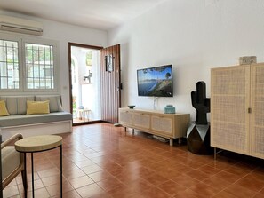 Télévision, cheminée, imprimantes