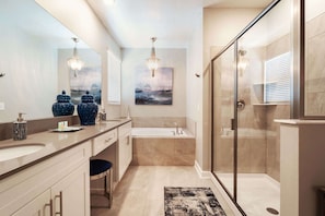 Bathtub, hair dryer, towels