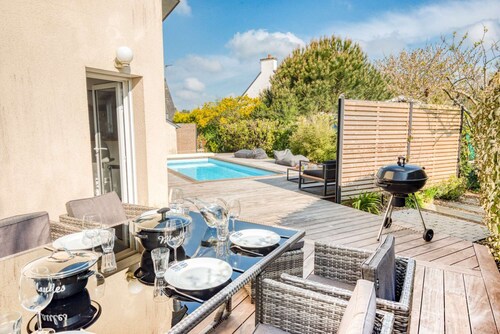 Villa avec piscine chauffée et jardin - 5 min de la mer par Groom*