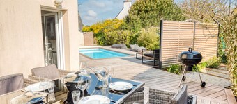 Villa with heated pool & garden - 5 min from the sea, by Groom
