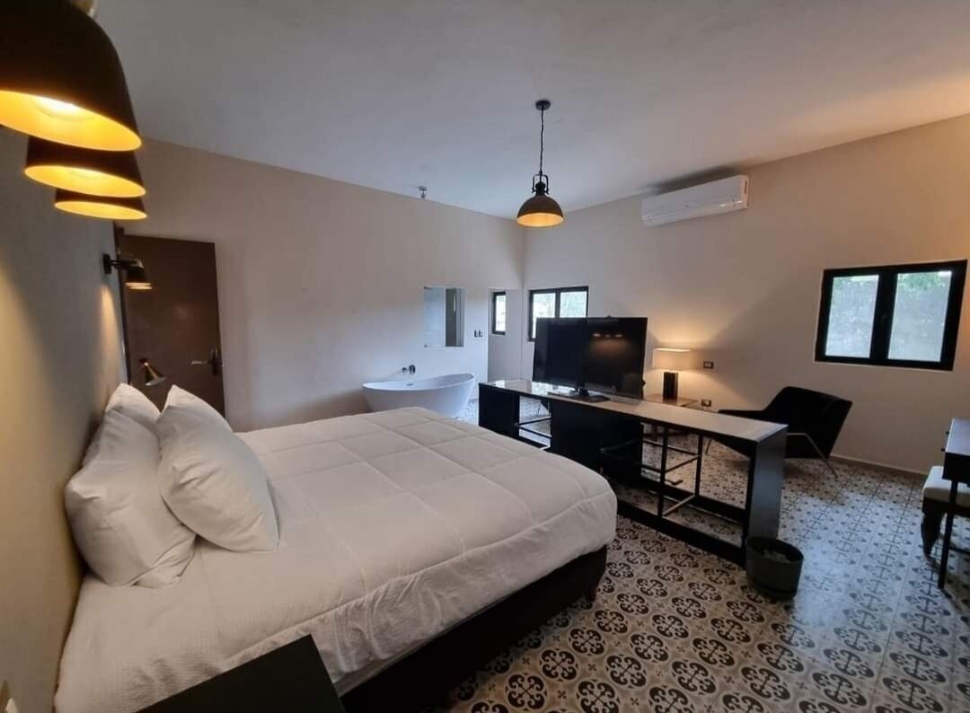 1 habitación, edredón y camas con efecto memoria 