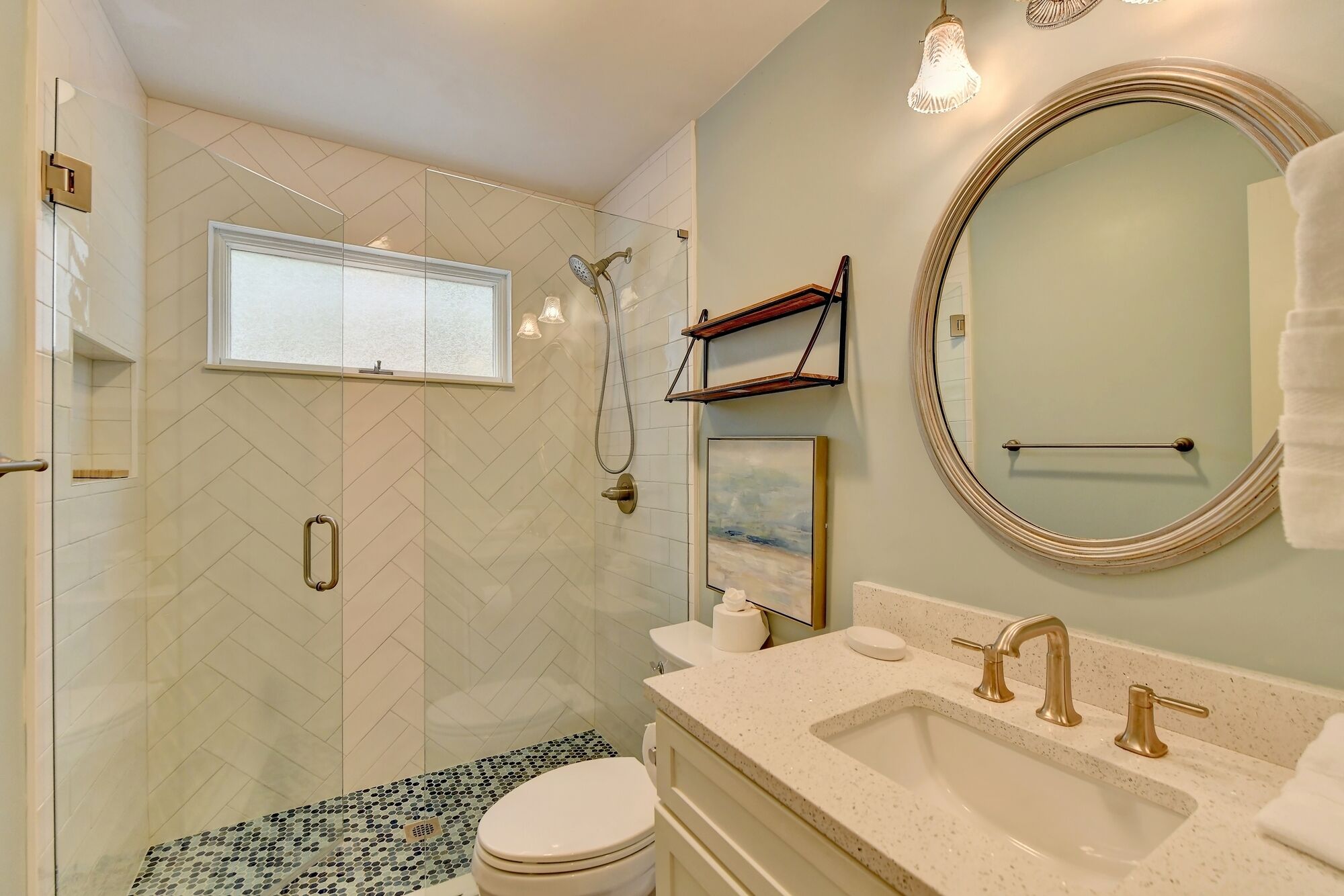 Golden sunrise, big water views, and marina a hop away