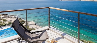 Beachfront Villa Punta Planka with Pool