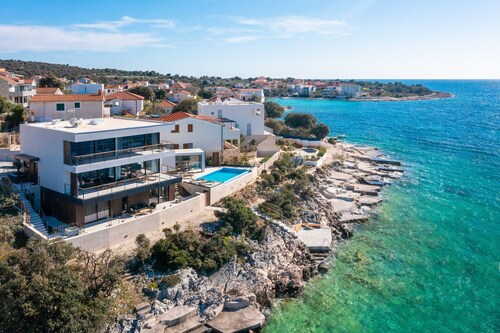 Beachfront Villa Punta Planka with Pool