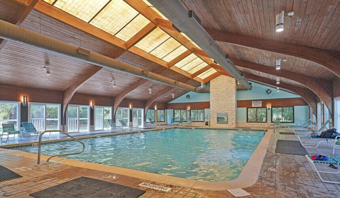 Indoor pool steps away from the Condo!!