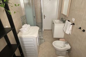 淋浴设施、吹风机、坐浴桶、毛巾