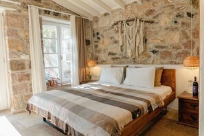 Bahceli Tas Oda | 1 Schlafzimmer, Bettwäsche aus ägyptischer Baumwolle