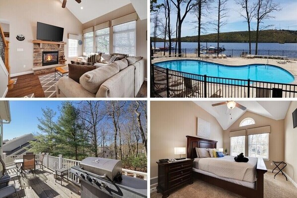 Outdoor pool - Group Getaway in the Heart of the Poconos (Lake Harmony)