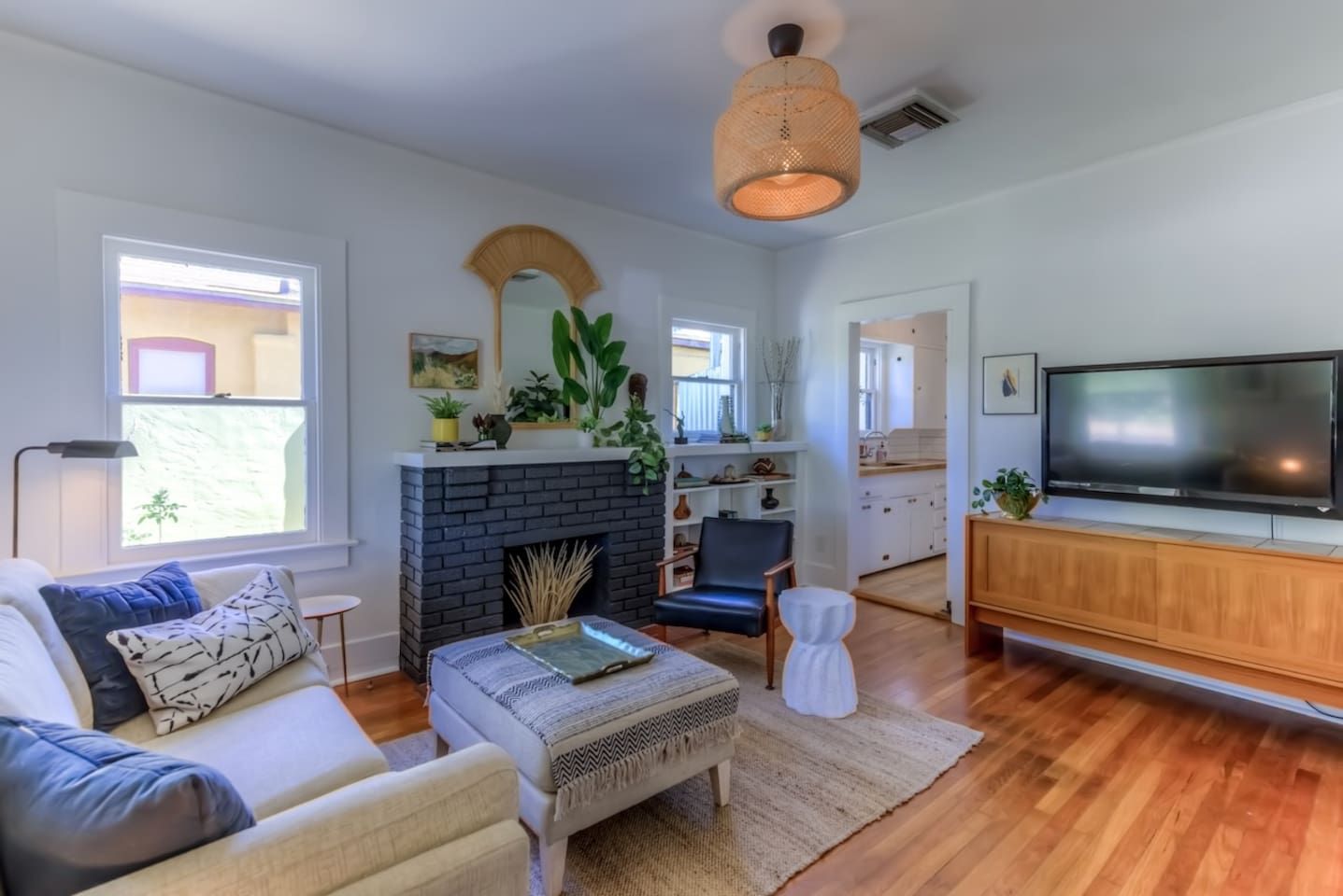 Living room looking towards kitchen