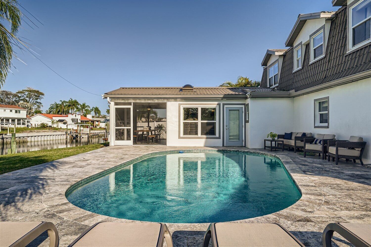 Waterfront w/ Heated Pool. Kayak out to the Tampa Bay