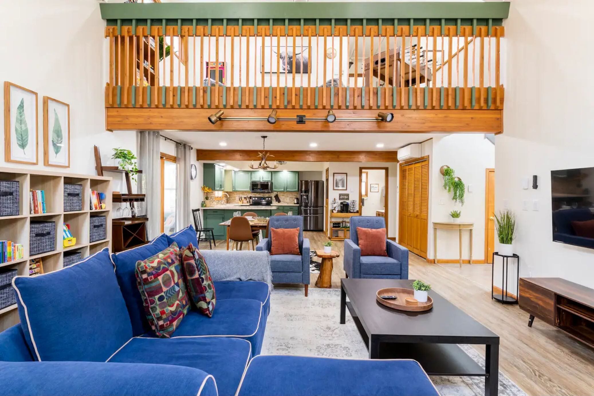 Smart TV, fireplace, video games, table football