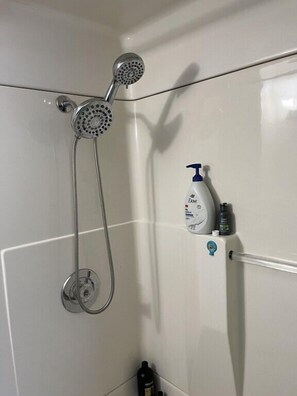 Hair dryer, towels
