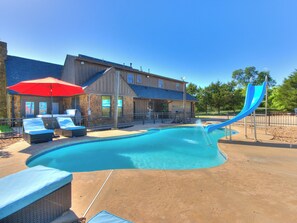 屋外プール、温水プール