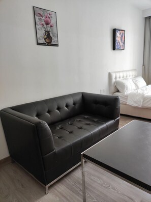 Junior Studio | Living area | 28-inch TV with digital channels, Netflix, streaming services