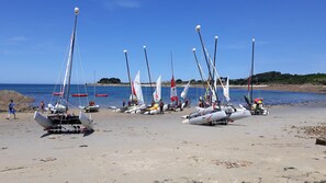 Beach nearby, sun-loungers
