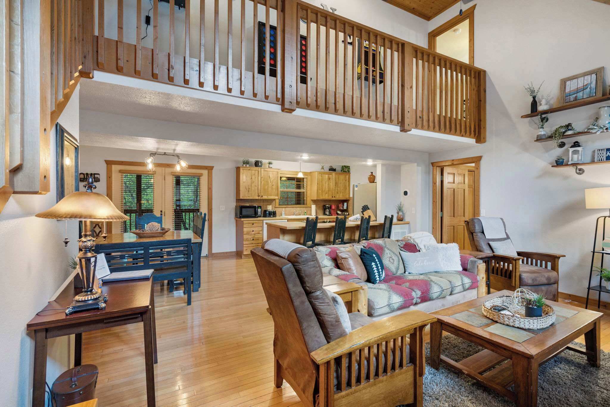 Cabin, Multiple Beds, Fireplace (Whispering Creek) | Living area | 50-inch flat-screen TV with digital channels