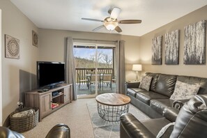 Condo, Multiple Beds, Balcony, Mountain View | Living area | 42-inch flat-screen TV with cable channels, TV - Back Porch Escape (Branson)