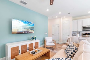 Townhome, Multiple Beds, Patio, Garden View (Turquoise Breeze) | Living area | 42-inch flat-screen TV with digital channels