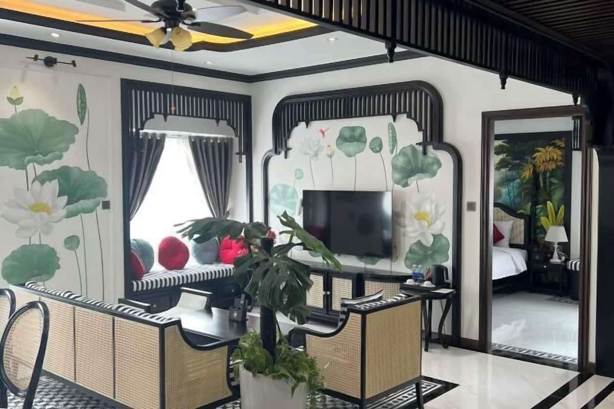 1 Schlafzimmer, hochwertige Bettwaren, Daunenbettdecken, Minibar