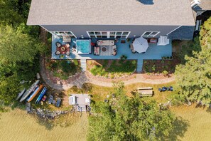Exterior - Contemporary Waterfront Home on North Lake Leelanau with Hot Tub and Dock (Lake Leelanau)