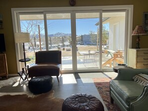 House, Multiple Beds, Hot Tub, Mountain View | Living area | TV, fireplace - Ohana Ranch (Yucca Valley)