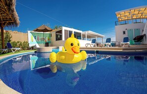 Outdoor pool, a heated pool