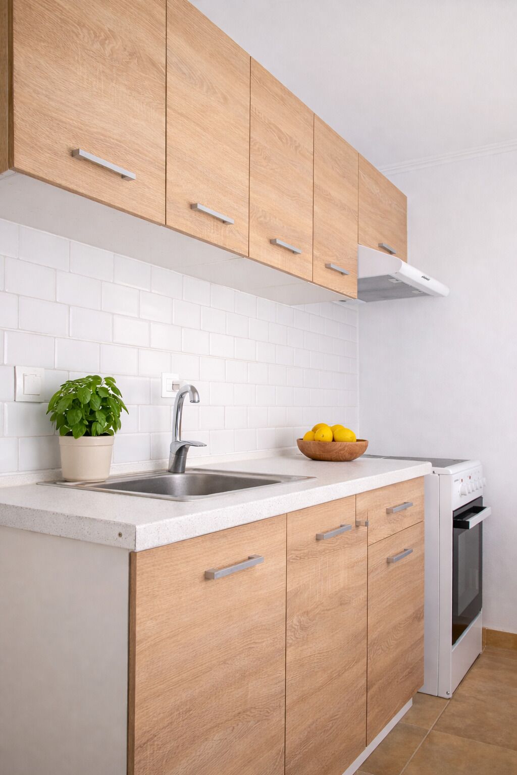 Fridge, oven, stovetop, electric kettle